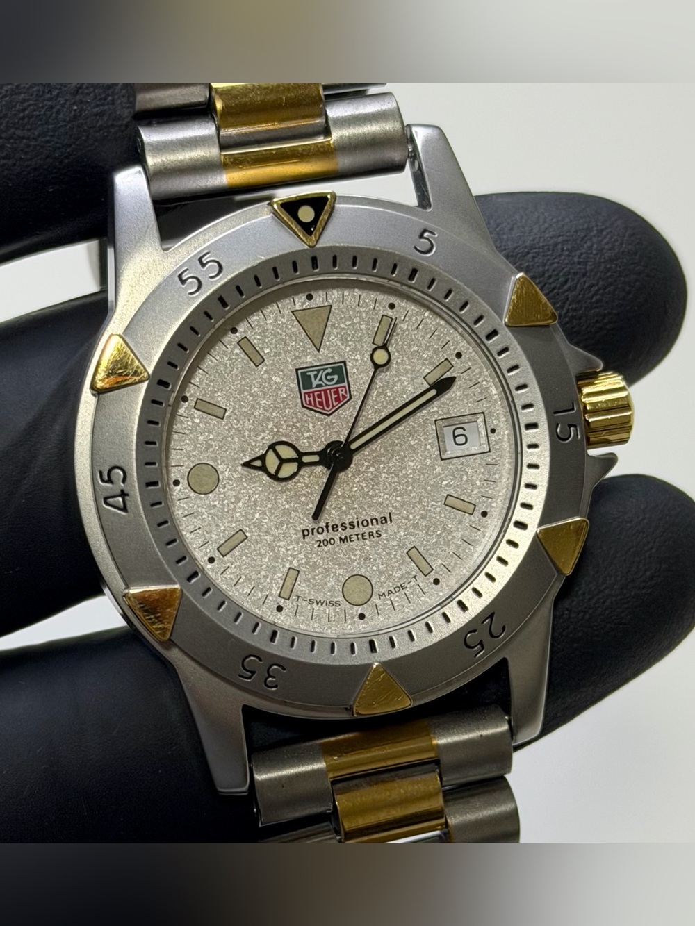TAG Heuer Professional WD1221 Granite Dial Date Two-Tone 37mm Men’s Luxury Watch